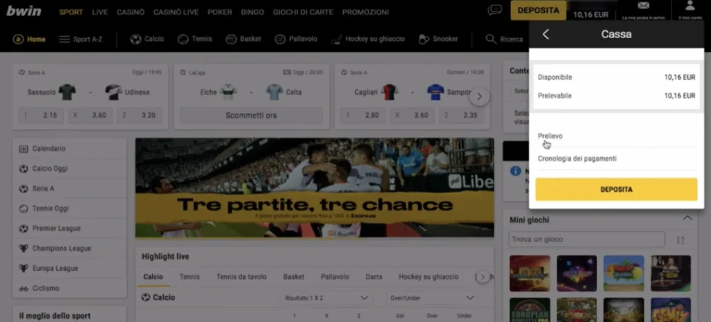 Accedi all'Area Prelievi